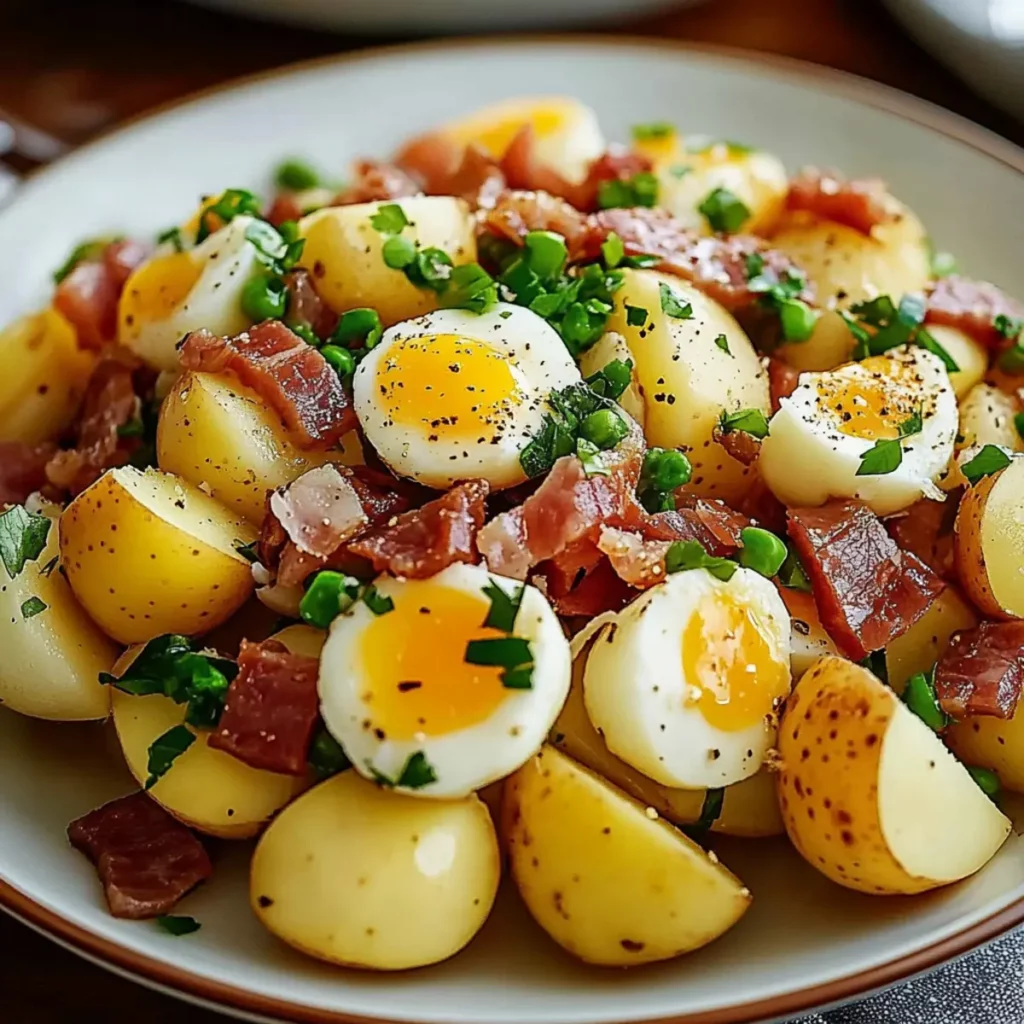 Salade Pomme de Terre Lardons Œufs